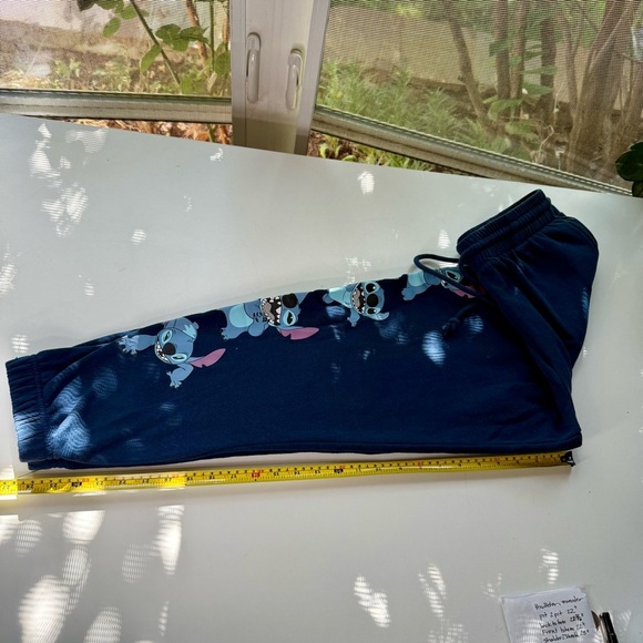 Disney Stitch Ohana Navy Sweatpants Women’s Size Large - Picture 9 of 9